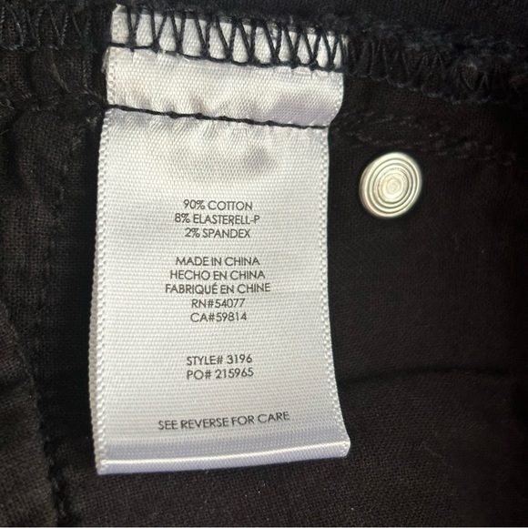 Cabi #3196 Blue Floral Curvy Skinny Stretch Jeans Size 0 - Picture 8 of 9